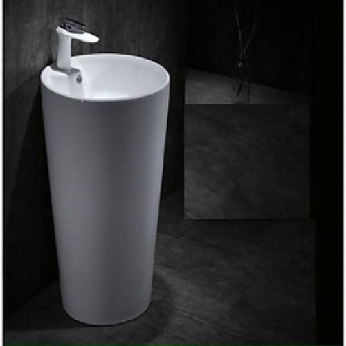 CHẬU LAVABO TRỤ TRÒN LIỀN KHỐI GROVES GRLL4 (41x41x85)