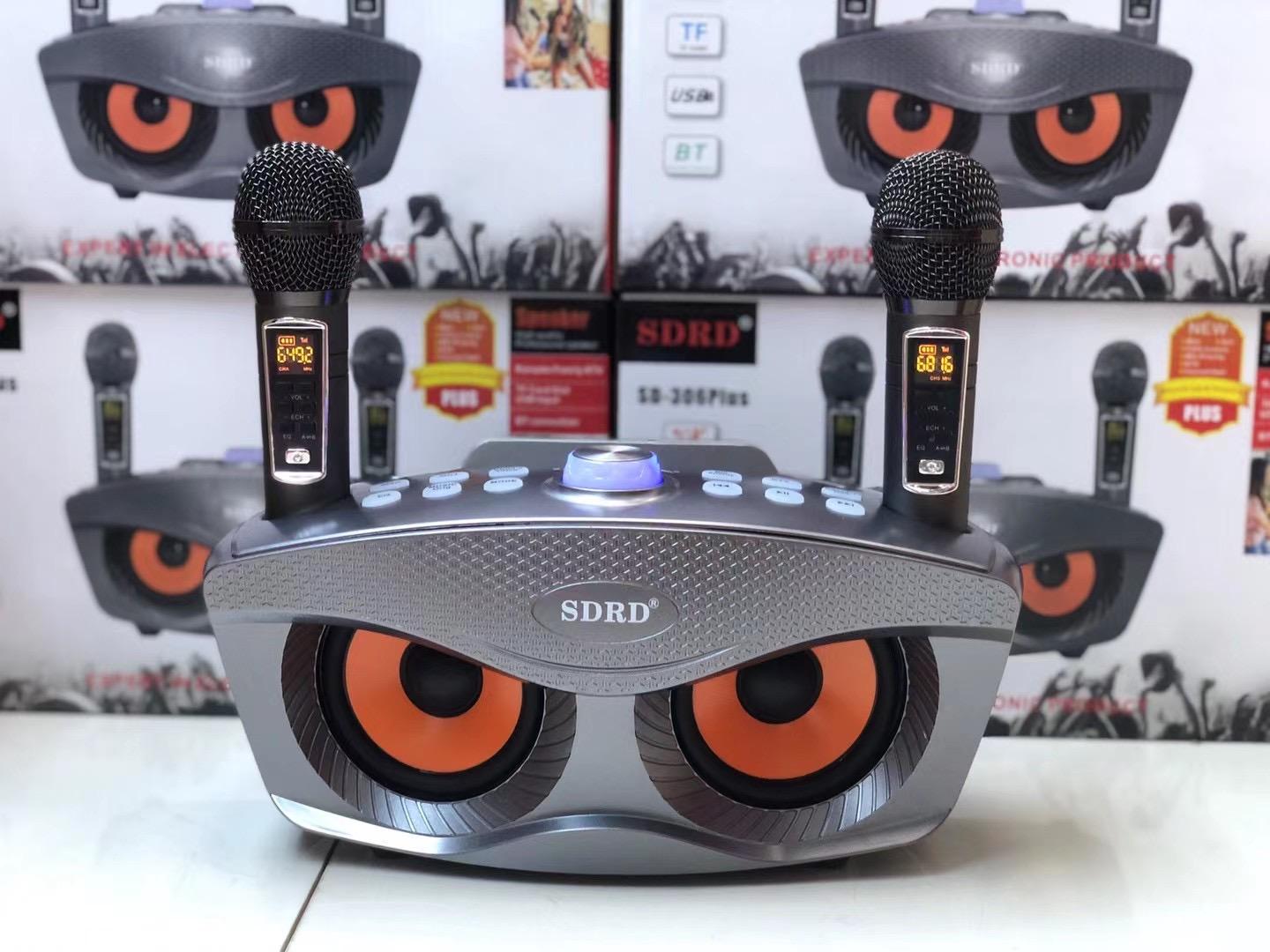 30W Cú Card Âm Thanh Boombox Có Micro Không Dây Ngoài Trời Loa Bluetooth Di Động Tất Cả Trong Một Kép Karaoke KTV Nhà Color: SD306plus Gold