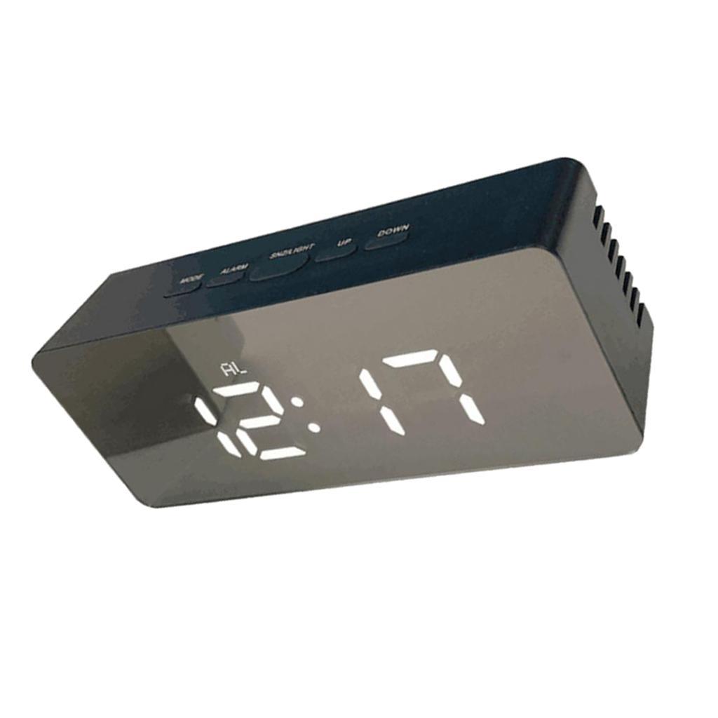 2 Pieces LED Digital Alarm Clock Indoor Temperature Display 12H/24H Desktop