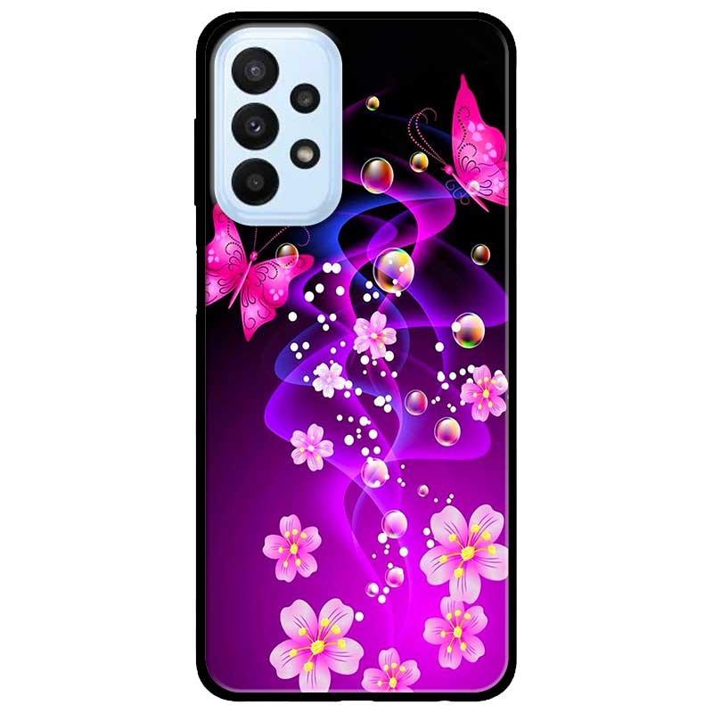 Ốp lưng dành cho Samsung A23 4G - A53 5G - A73 5G - Bướm Và Hoa Hồng