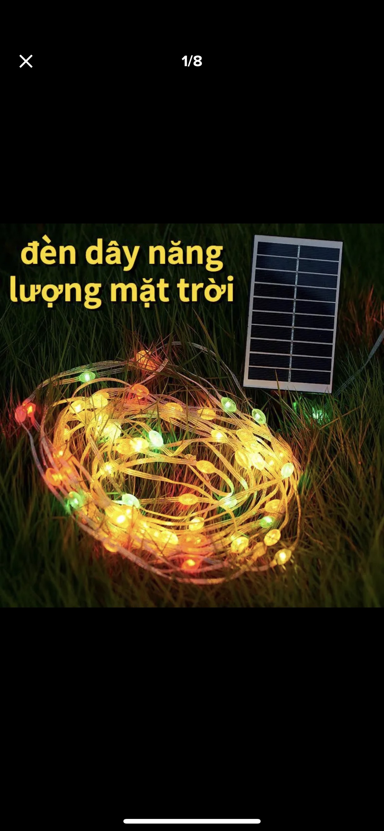 Dây đèn LED năng lượng mặt trời các loại không thấm nước bóng tròn dùng decor ngoài trời, trang trí ban công