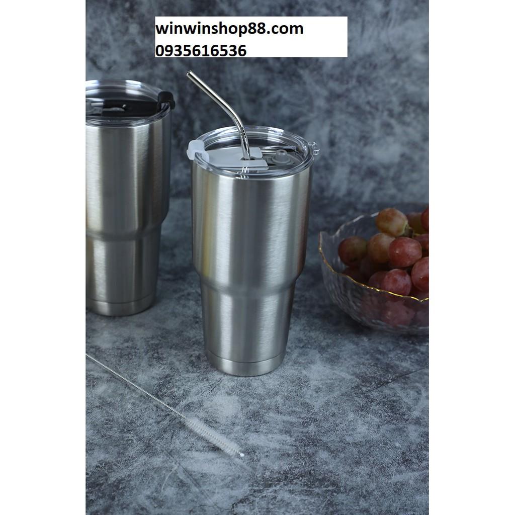 Ly giữ nhiệt Thái Lan 900ml kiểu dáng Ly Yeti màu Bạc Inox 304 giữ nhiệt lên đến 12h