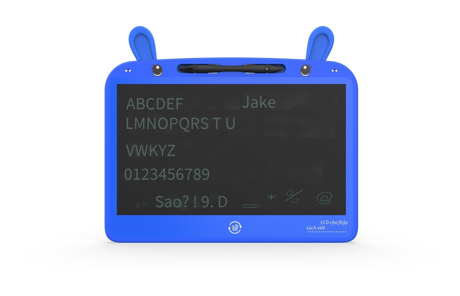 Bảng chữ viết tay LCD thỏ hoạt hình 13,5 inch thuận lợi nhất cho trẻ em vẽ và thư pháp bảng graffiti bảng viết LCD kích thước lớn