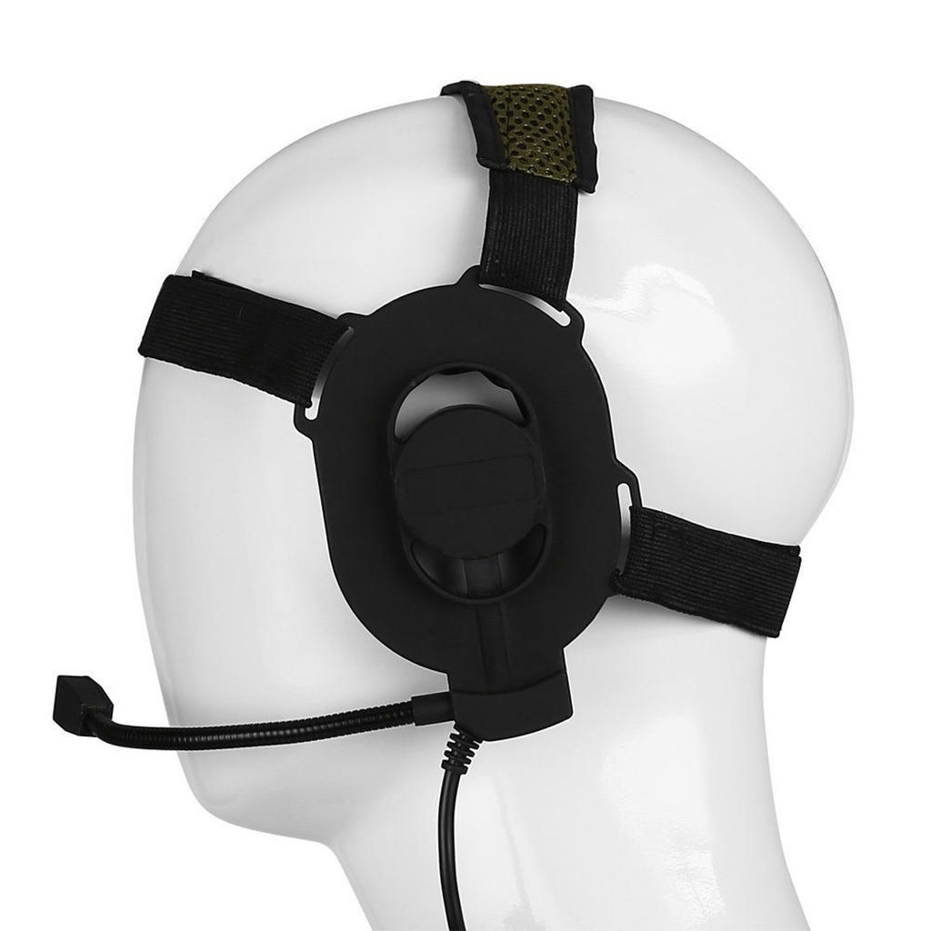 PTT Headband Headphone Earpiece with Mic for Baofeng TYT Kenwood Two Pin Two Way Radio