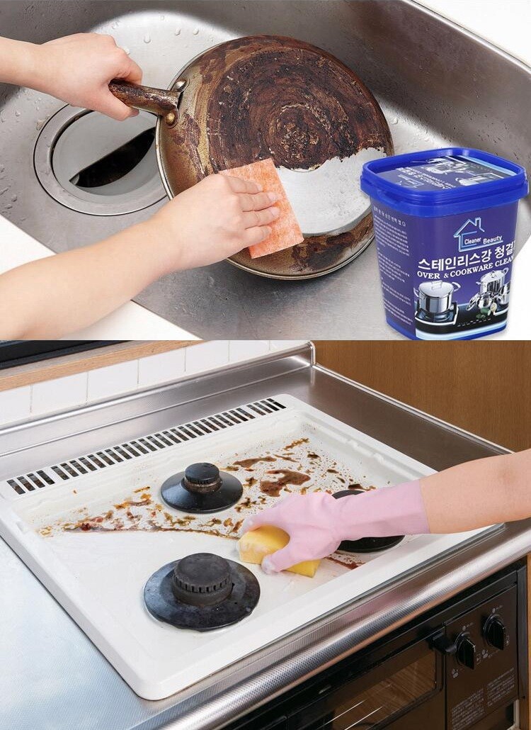 kem tẩy rửa đa năng nhà bếp oven cookware cleaner 500g kèm 02 móc dán treo 11