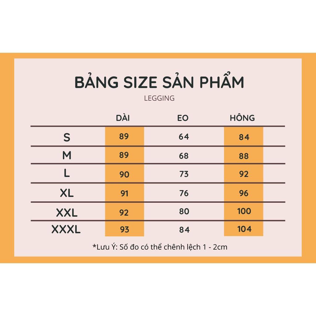 Quần legging biker dài màu đen trơn cạp cao tập gym, yoga co dãn