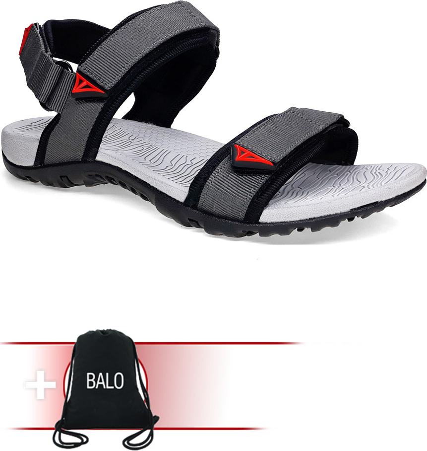 Giày Sandal Việt Thủy Quai Ngang VT1 - Ghi Xám - Tặng Kèm Balo Túi Rút Đặc Biệt