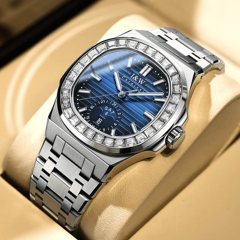 Đồng hồ nam chính hãng IW CARNIVAL IW735G-1 Kính sapphire ,chống xước ,Chống nước 50m ,Bảo hành 24 tháng,Máy cơ ,dây kim loại thép 316L không gỉ, thiết kế đơn giản dễ đeo