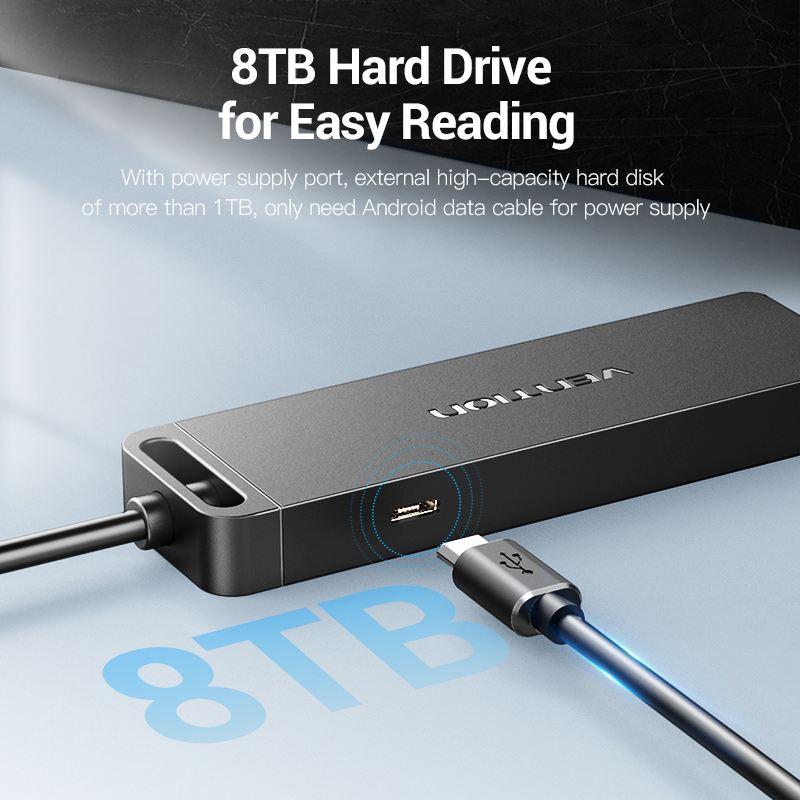 HUB 4 cổng USB 3.0 có nguồn hỗ trợ - Hàng chính hãng Vention