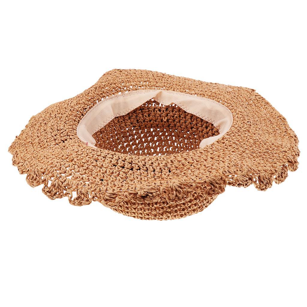 Summer Parent-Child Floppy Straw Hat Mother Baby Beach Sun Summer Hat Wide Brim