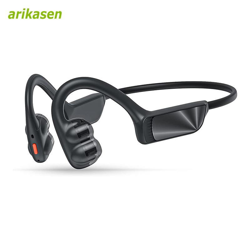 Tai nghe không dây hở tai 4 loa Bluetooth 5.3 dẫn khí không đau Tai nghe thể thao có mic Tai nghe âm thanh HiFi Màu sắc: Đen