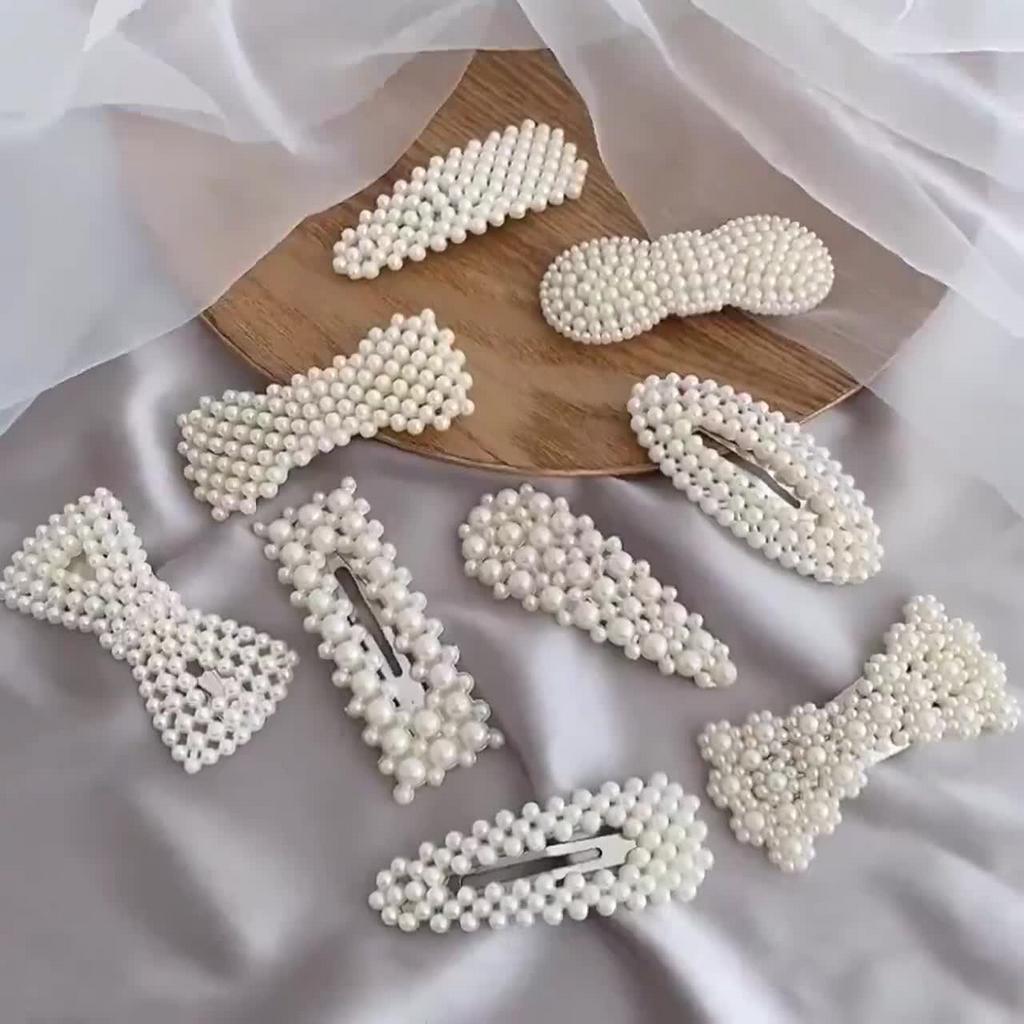 Kẹp Tóc Đính Ngọc Phong Cách Hàn Quốc