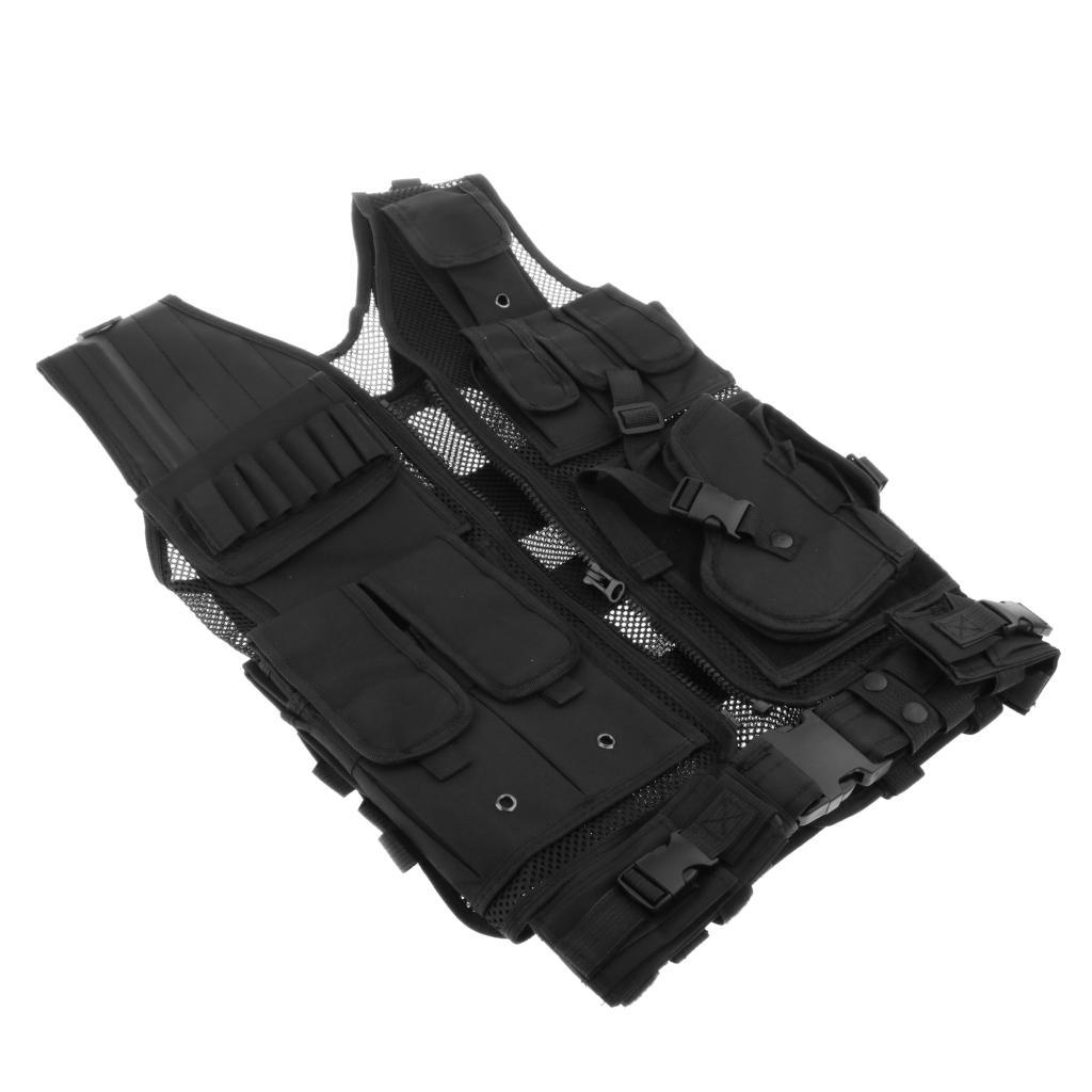 Tactical Molle Vest Adjustable Military Combat Assault Training Vest Detachable
