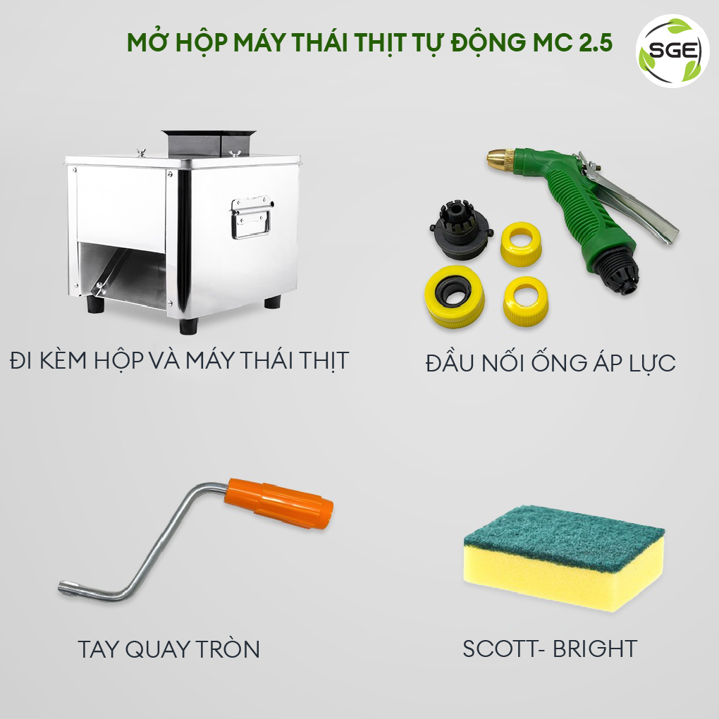 Máy Thái Thịt Tự Động MC2.5. Máy Thái Thịt Chất Lượng Cao, Công Suất Lên Tới 150kg/giờ. Hàng Nhập Khẩu Chính Hãng Thái Lan