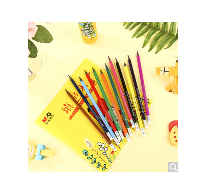 Bộ chì màu chuốt xóa được M&G 12/18/24/36 màu-AWPQ0506/AWPQ0507/AWPQ0508/AWPQ0509