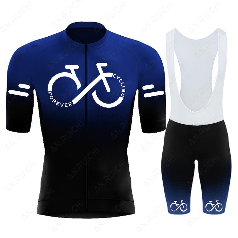Bộ Quần Áo Đạp Xe Jersey 2023 Mùa Hè Ngắn Tay Đi Xe Đạp Quần Áo Xe Đạp Đồng Nhất Maillot Ropa Ciclismo Nam Đường Xe Đạp Mặc Color: A4 Size: XS