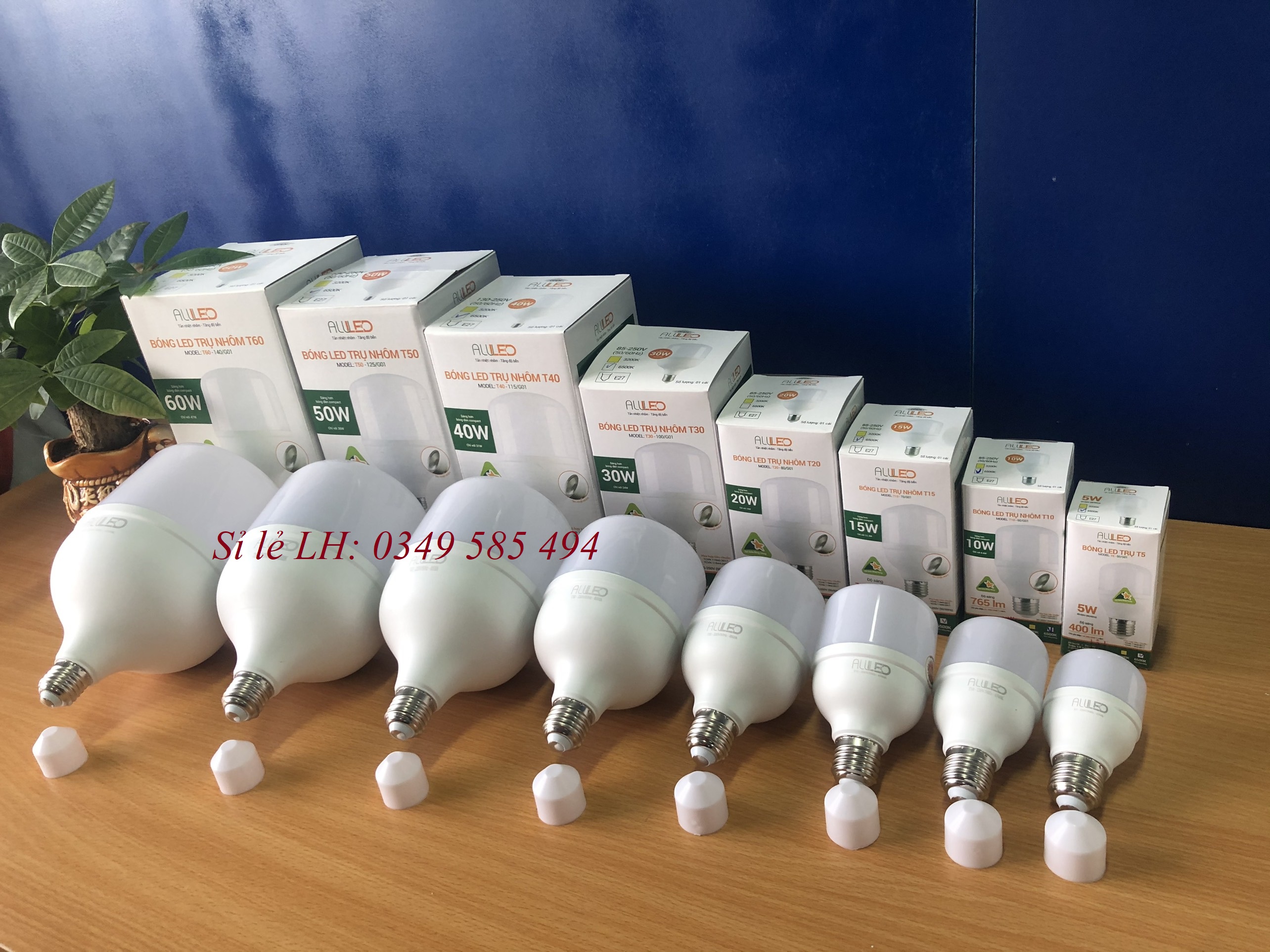 Bóng led trụ nhôm G8 - ALULED Siêu sáng, bền, tiết kiệm điện