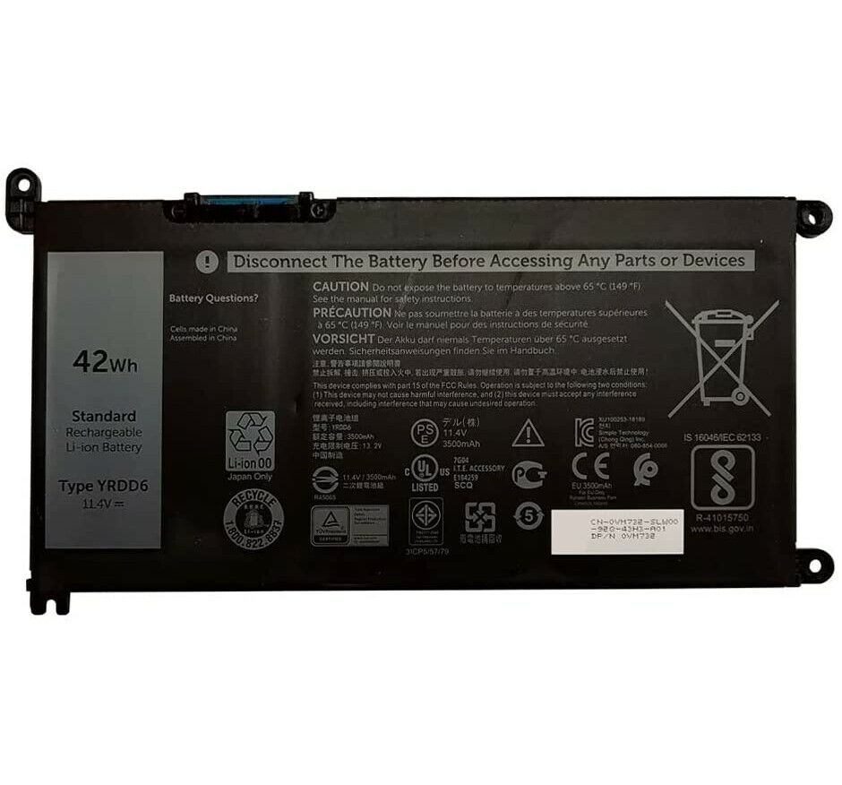 Pin dành cho Laptop Dell Inspiron 14 3482 - YRDD6 42Wh
