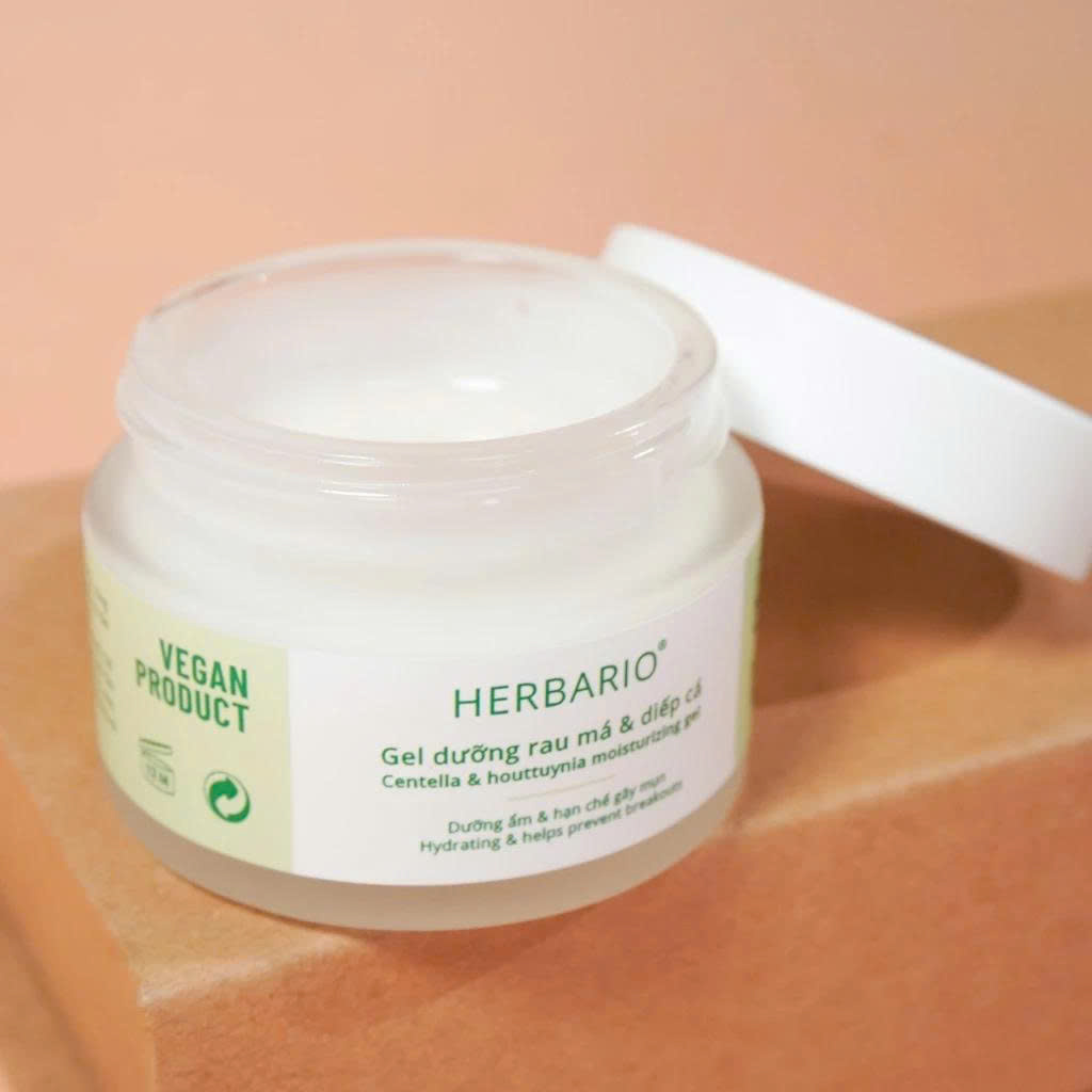 Gel dưỡng rau má &amp; diếp cá Herbario 30ml thuần chay