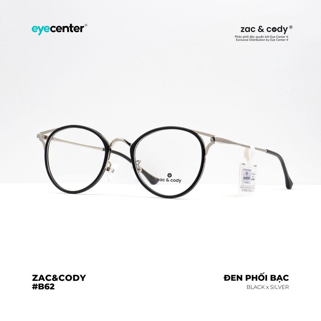 Gọng kính cận nữ chính hãng ZAC CODY B62S kim loại chống gỉ nhập khẩu by Eye Center Vietnam