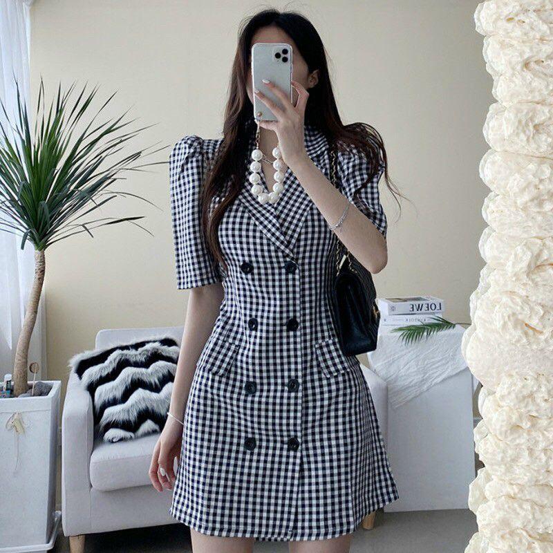 ĐẦM CARO CỔ VEST