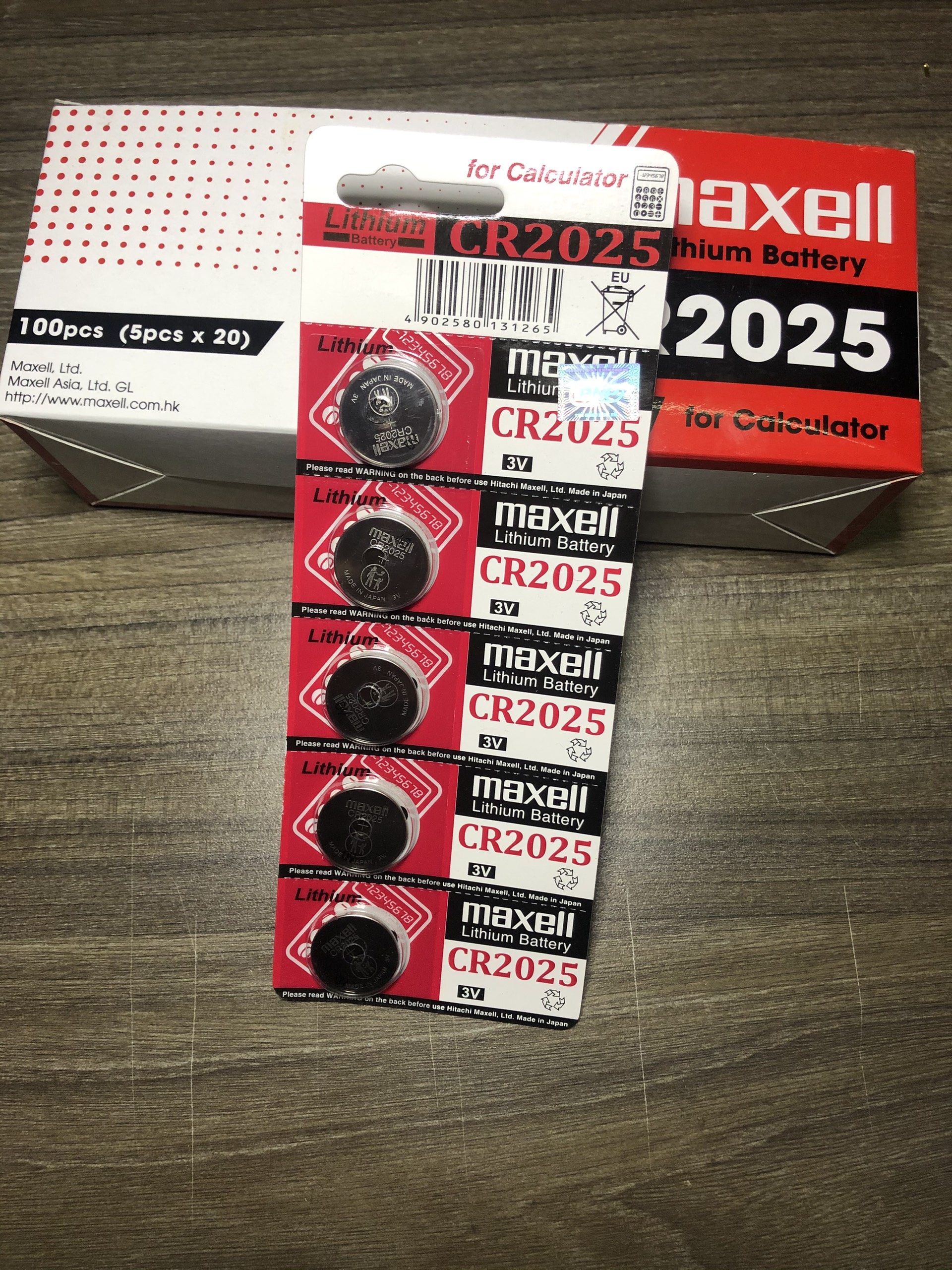 VỈ 5 VIÊN PIN CMOS MAXELL 2025 - JL - HÀNG CHÍNH HÃNG