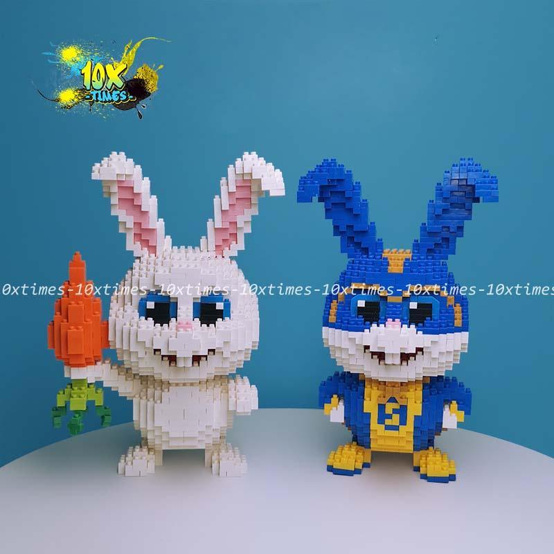 Đồ chơi lắp ráp 3d thỏ Snowball trắng dễ thương quà tặng sinh nhật trẻ em, quà tặng bạn trai bạn gái 10xtimes