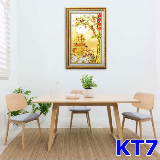 Tranh Kim Tiền, Thuận Buồm, Chim công, cành đào, cây mai ngày Tết