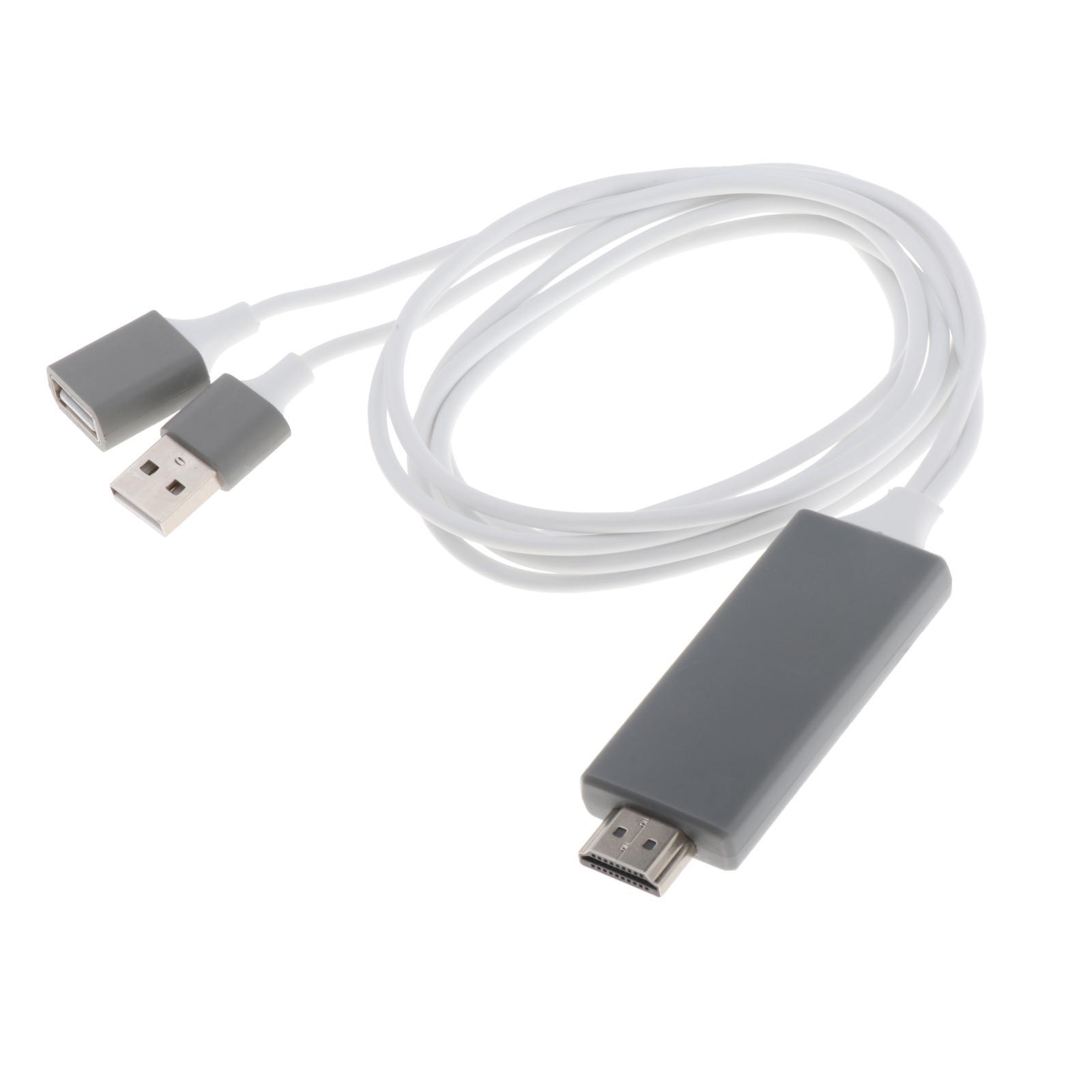 4K*2K HDMI Port, USB Powered USB to HDMI Converter Adapter Cord HDMI Male to USB Female Port for X/8/8 Plus/7/6s Plus