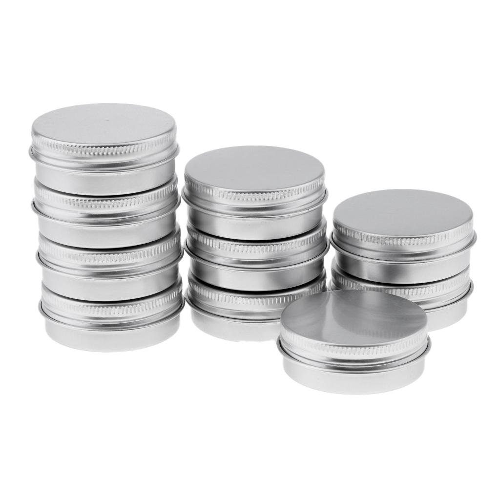 30pc/set Cosmetic Empty Jar Pot Cream Lip Balm Box Lotion Container Tin Case