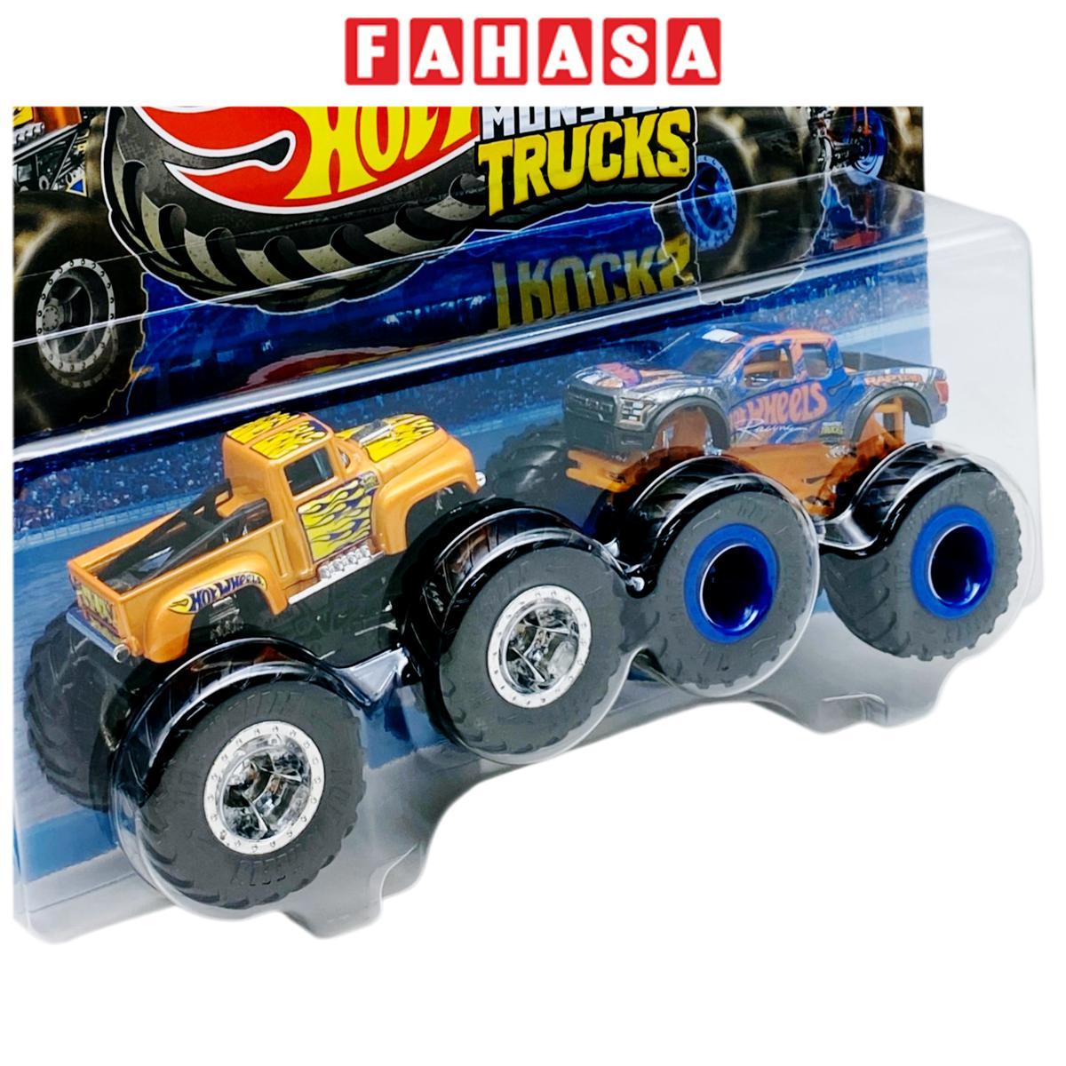 Đồ Chơi Bộ 2 Siêu Xe Monster Trucks - Hot Wheels FYJ64M - 1956 Hi-Tail Hauler + 2017 Ford Raptor