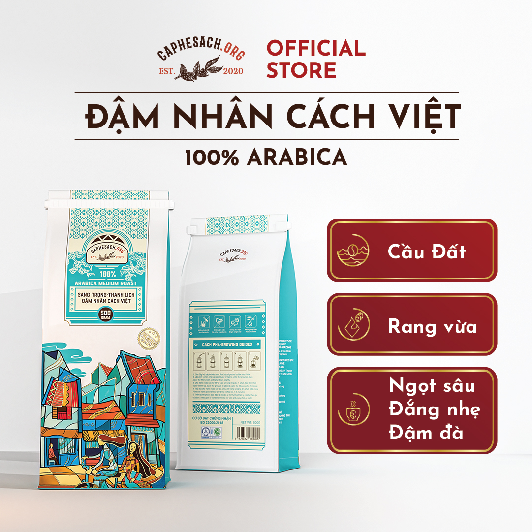 Cà Phê 100% Arabica Lâm Đồng Nguyên Chất | Rang Vừa | Ngọt sâu, đắng nhẹ | Pha Espresso, Latte