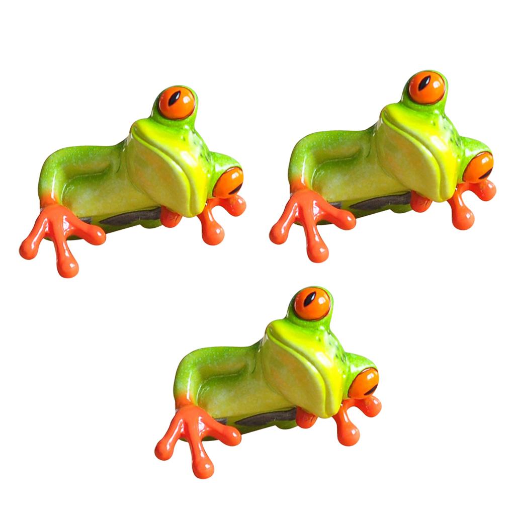 3 Nhựa Sáng Tạo 3D Thủ Công Ếch Hình Tượng Văn Phòng Máy Tính Bàn Trang Trí