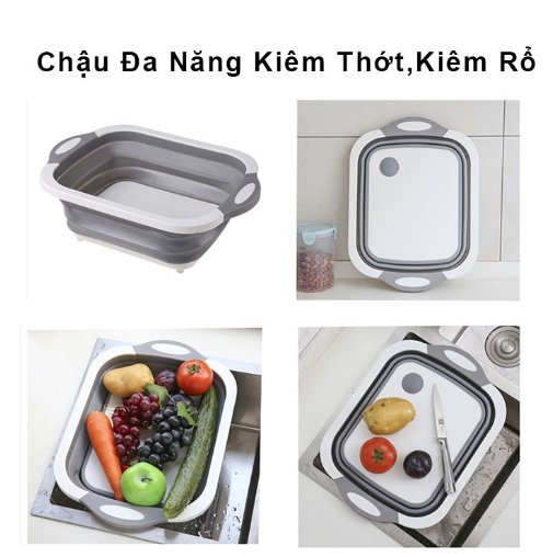 Thớt Kiêm Chậu Gấp Gọn Đa Năng Thông Minh GD747-ThotGG