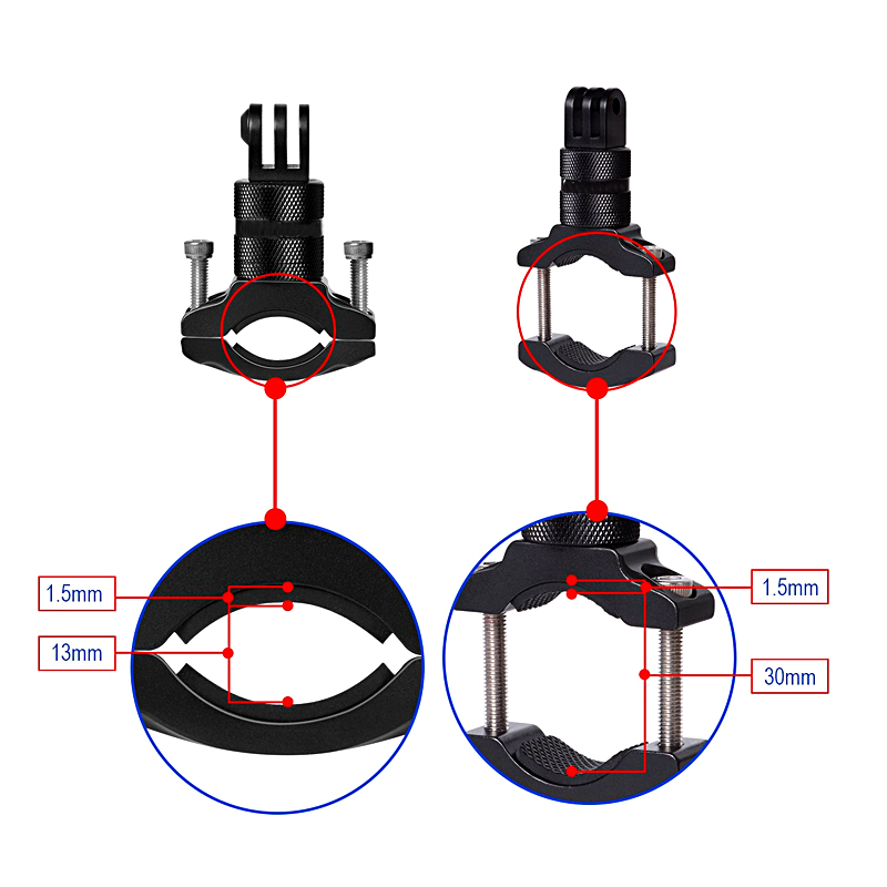 Kẹp ghidong CNC cho Gopro, Sjcam