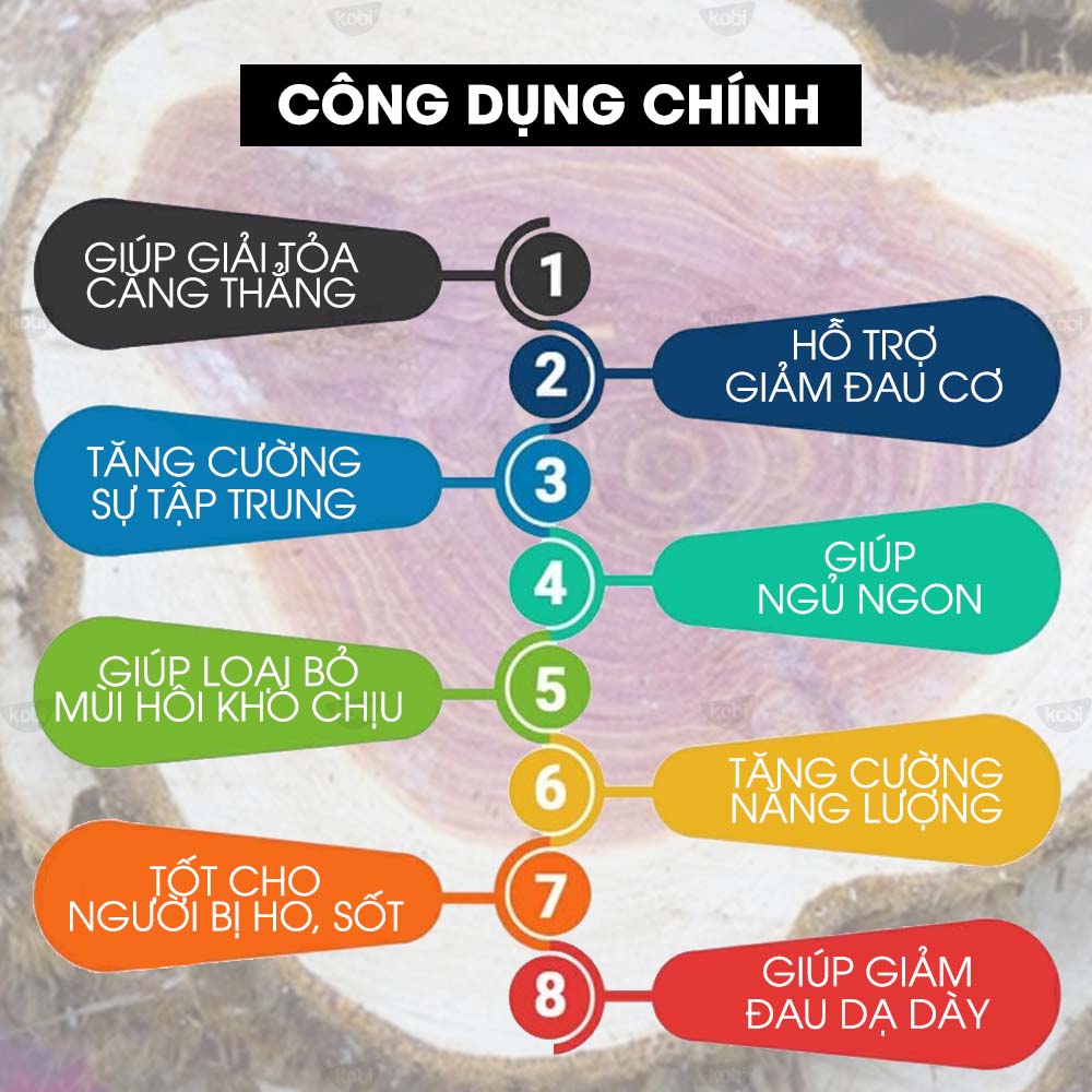 Tinh Dầu Gỗ Hồng Kobi Rosewood Essential Oil Dùng Xông Phòng Giúp Giảm Lãnh Cảm, Giải Tỏa Stress, Chăm Sóc Da Hiệu Quả