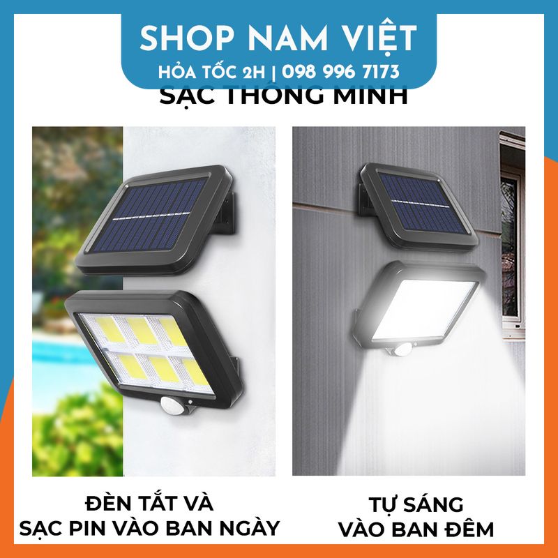 Đèn Led Chiếu Sáng Sân Vườn Năng Lượng Mặt Trời Cảm Ứng Chuyển Động