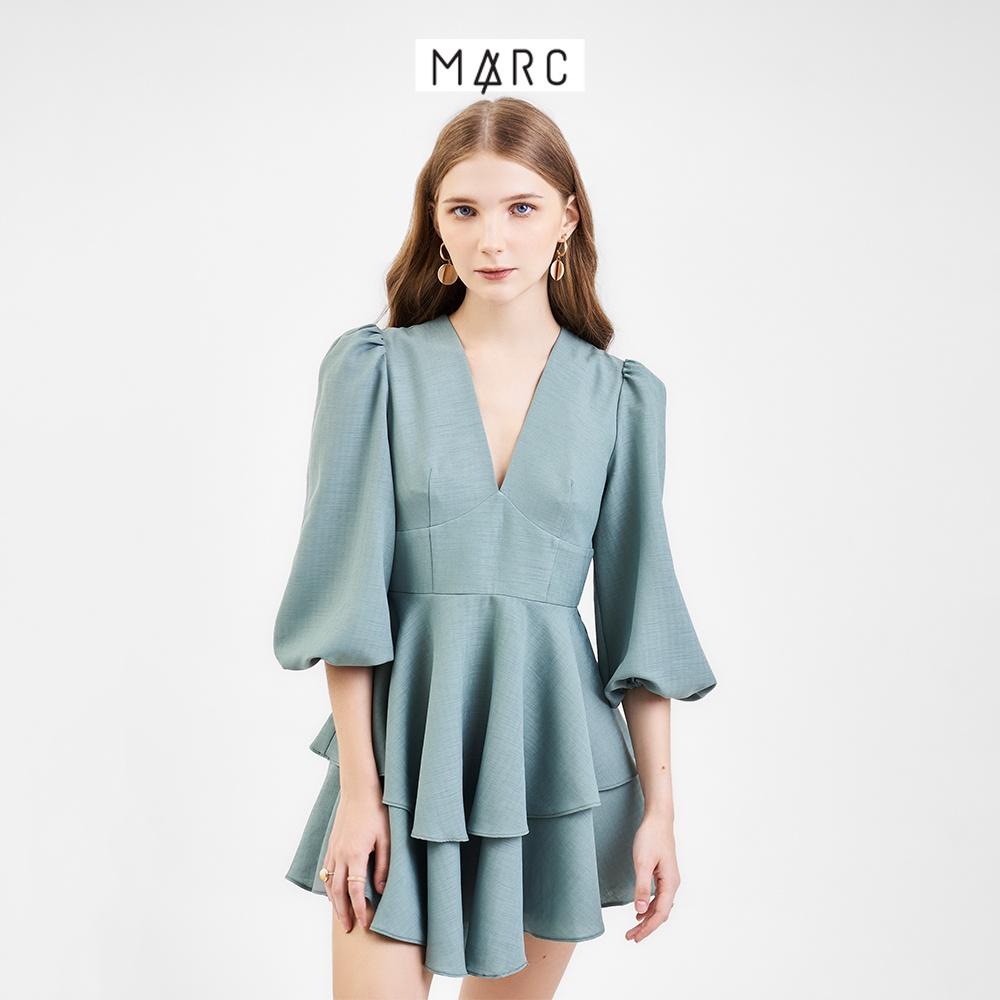 Đầm nữ MARC FASHION tay lửng cổ tim 2 tầng FANH052922