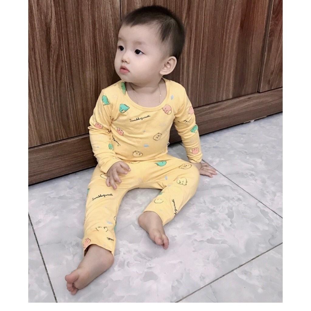 Bộ Thu Đông Dài Tay Cho Bé Bộ Thun Lạnh Dài Tay Peekaboo Cho Bé Trai Bé Gái với họa tiết Gấu siêu Kute