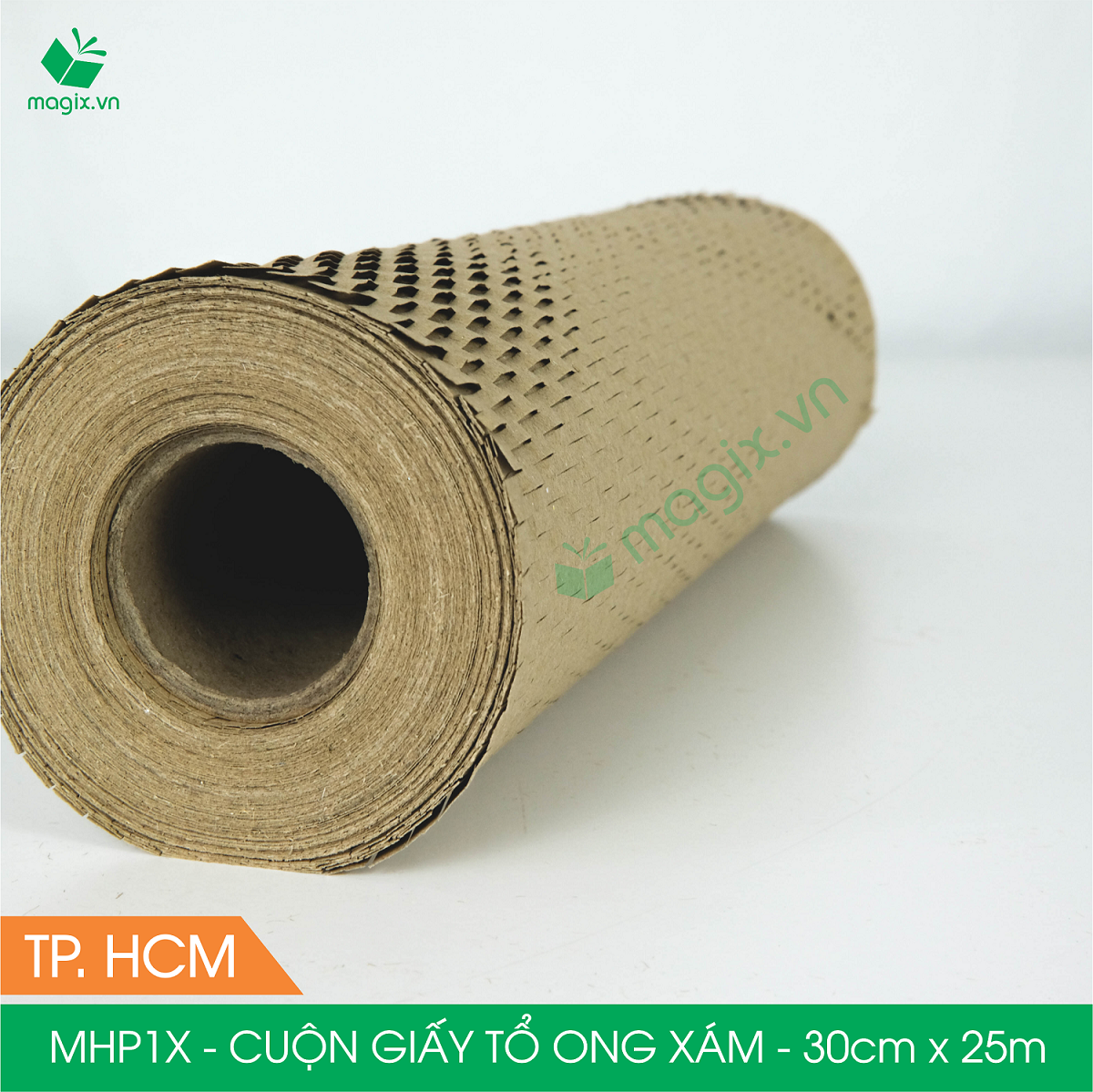MHP1X - 30cm x 25m - Cuộn giấy tổ ong chống sốc - Kraft xám Siêu Tiết Kiệm ECONO