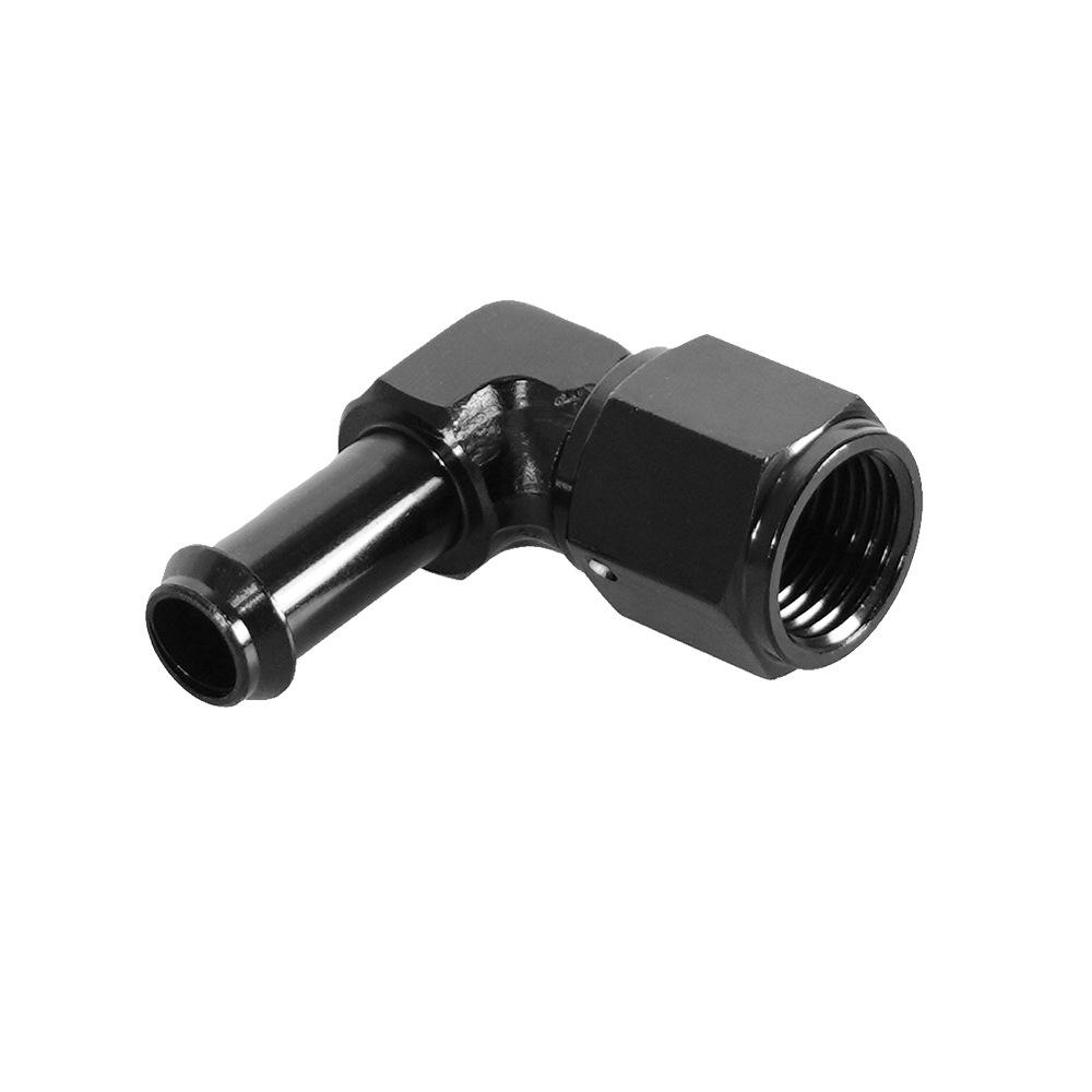 AN6 Female to 5/16 Barb Fitting Adapter 90 Degree Swivel Aluminum Oil Fuel Line Hose Connector