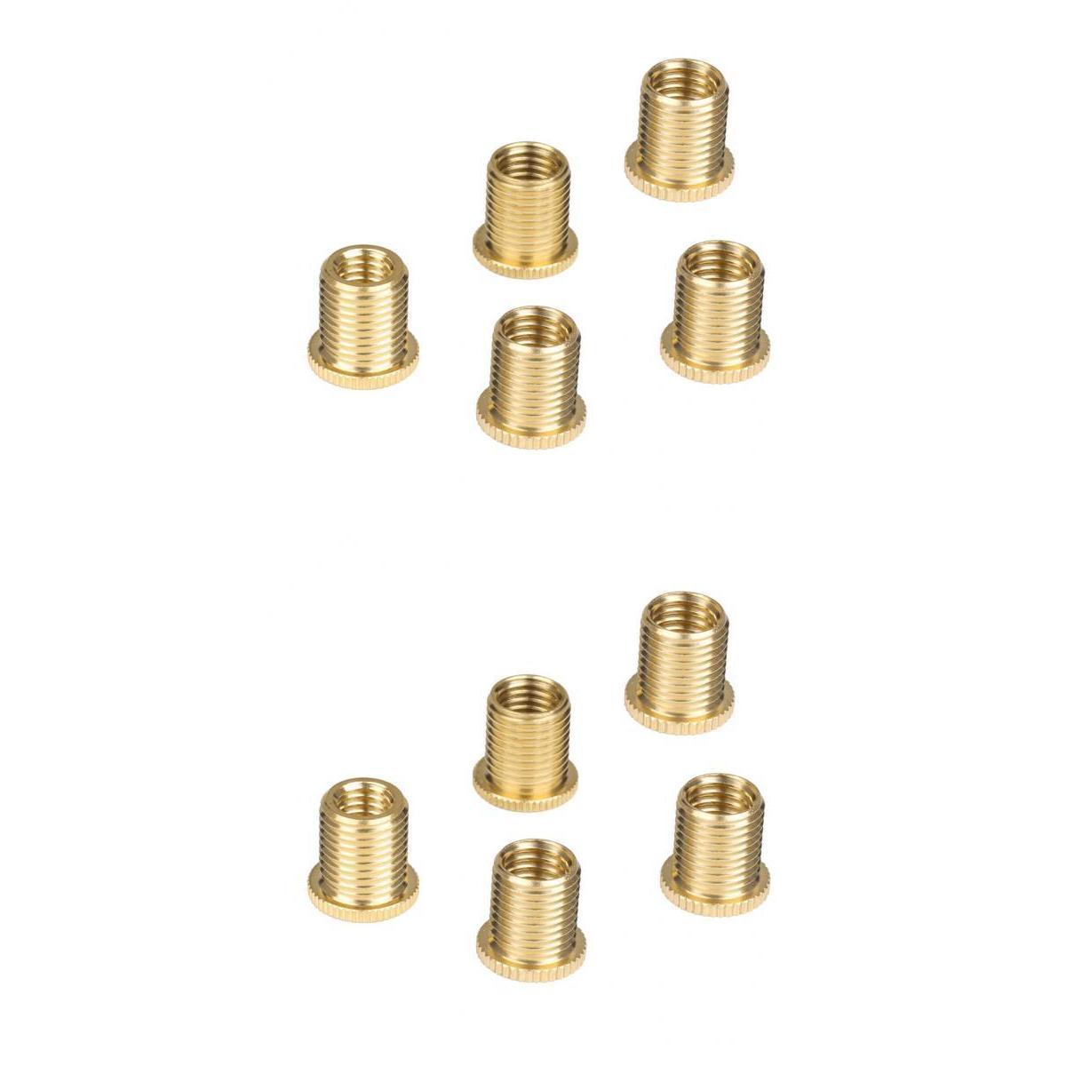 5 Pieces Gear Stick Knob Thread Nuts + 5 Pieces  Knob Adapter
