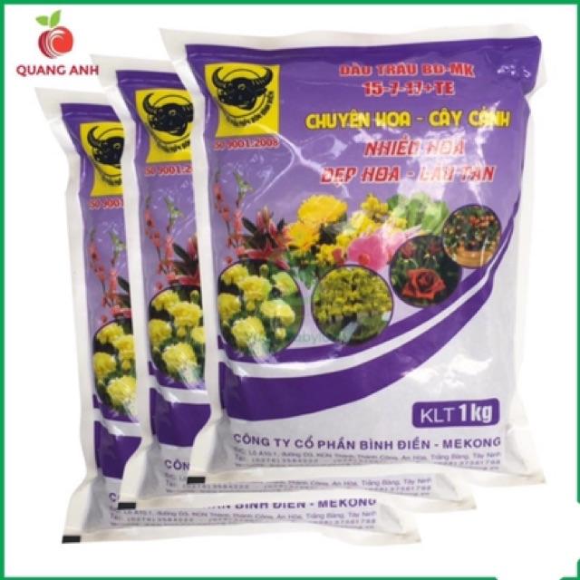 Phân bón Đầu Trâu NPK 15-7-17+TE - gói 1kg