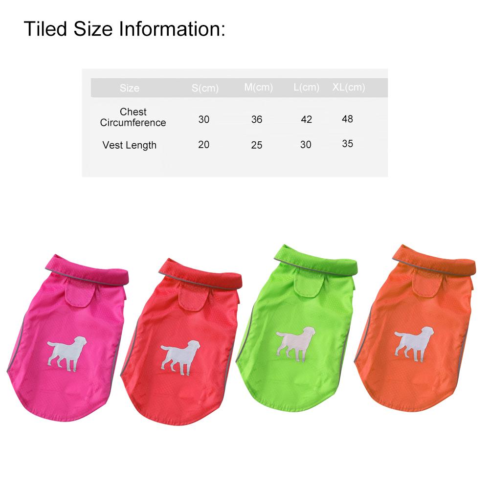 Summer Outdoor Puppy Pet Rain Coat with Reflective Stripe Waterproof Jackets Raincoat for Dogs Cats Apparel Clothes