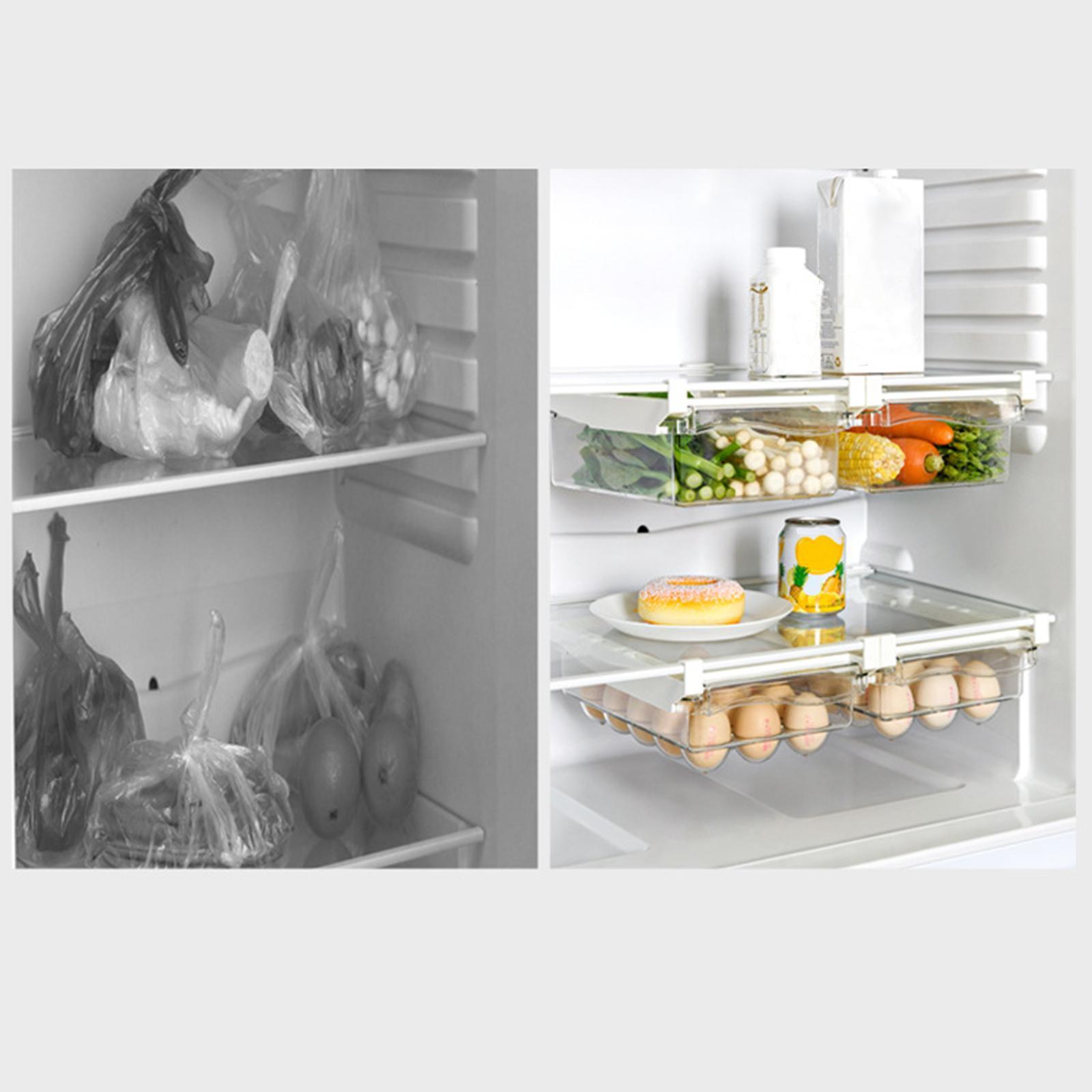 Refrigerator Drawer Organizer Fridge Shelf Holder Storage Box