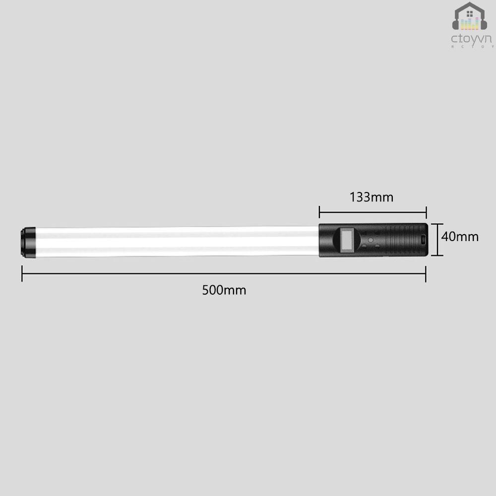 Gậy đèn RGB cầm tay có thể sạc lại cổng USB dùng chụp ảnh đám cưới