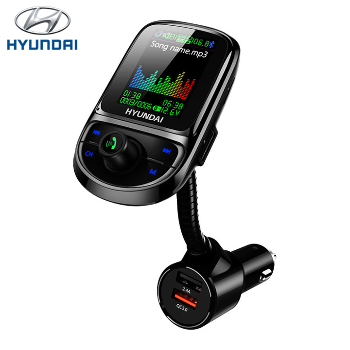 Tẩu nghe nhạc bluetooth cao cấp thương hiệu Hyundai C85 - Sạc Nhanh QC 3.0 - Xoay 360 độ - Bluetooth 5.0 - Hàng Nhập Khẩu