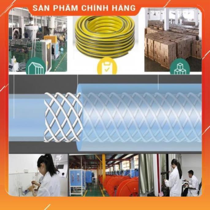Vòi Xịt️Evoucher Bộ dây vòi xịt nước rửa xe, tưới cây , tăng áp 3 lần, loại 15m 206587 cút sập,nối đen+ đai