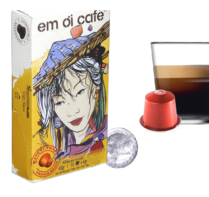 Cà phê viên “Em ơi Café” – Combo 2 hộp 20 viên vị Ý và Vietphin - Hàng chính hãng