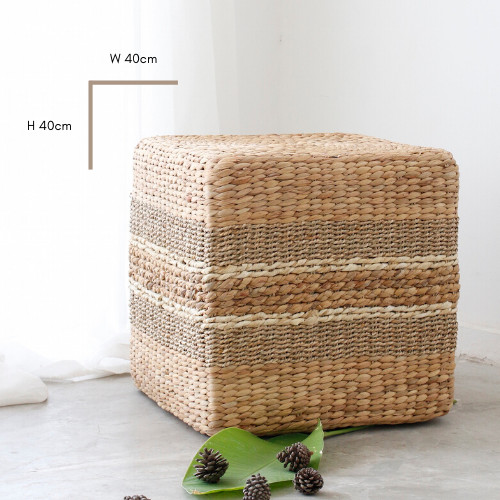 Đôn bèo vuông kẻ sọc ECOHUB, 40x40cm